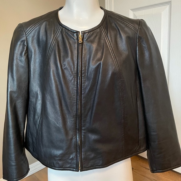 Massimo Dutti Jackets & Blazers - Massimo Duttie Leather Jacket